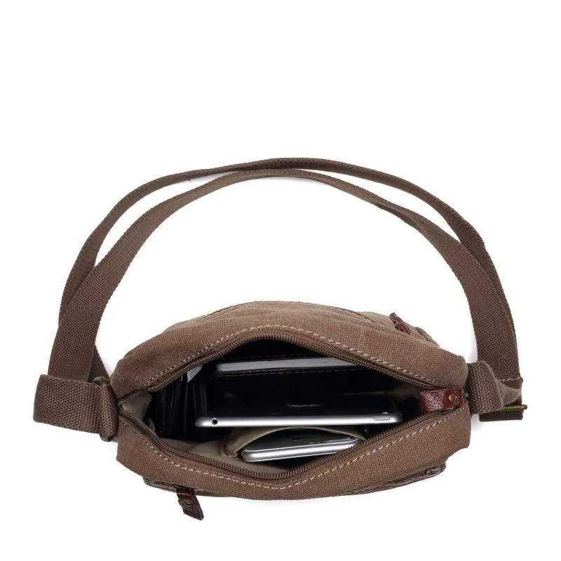 Troop London TRP0218 Classic Across Body Bag in Brown