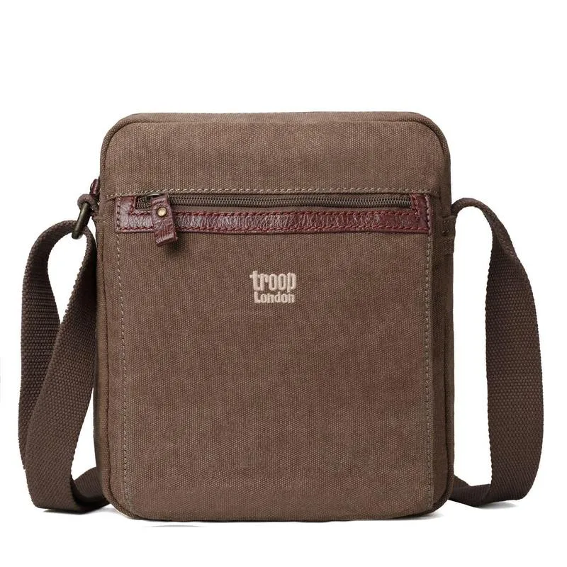 Troop London TRP0218 Classic Across Body Bag in Brown