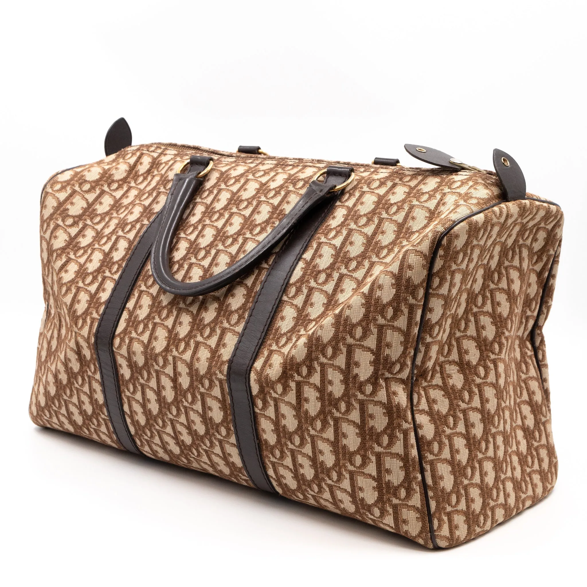 Trotter Duffle Bag Trendy Inspired Dior Oblique Brown