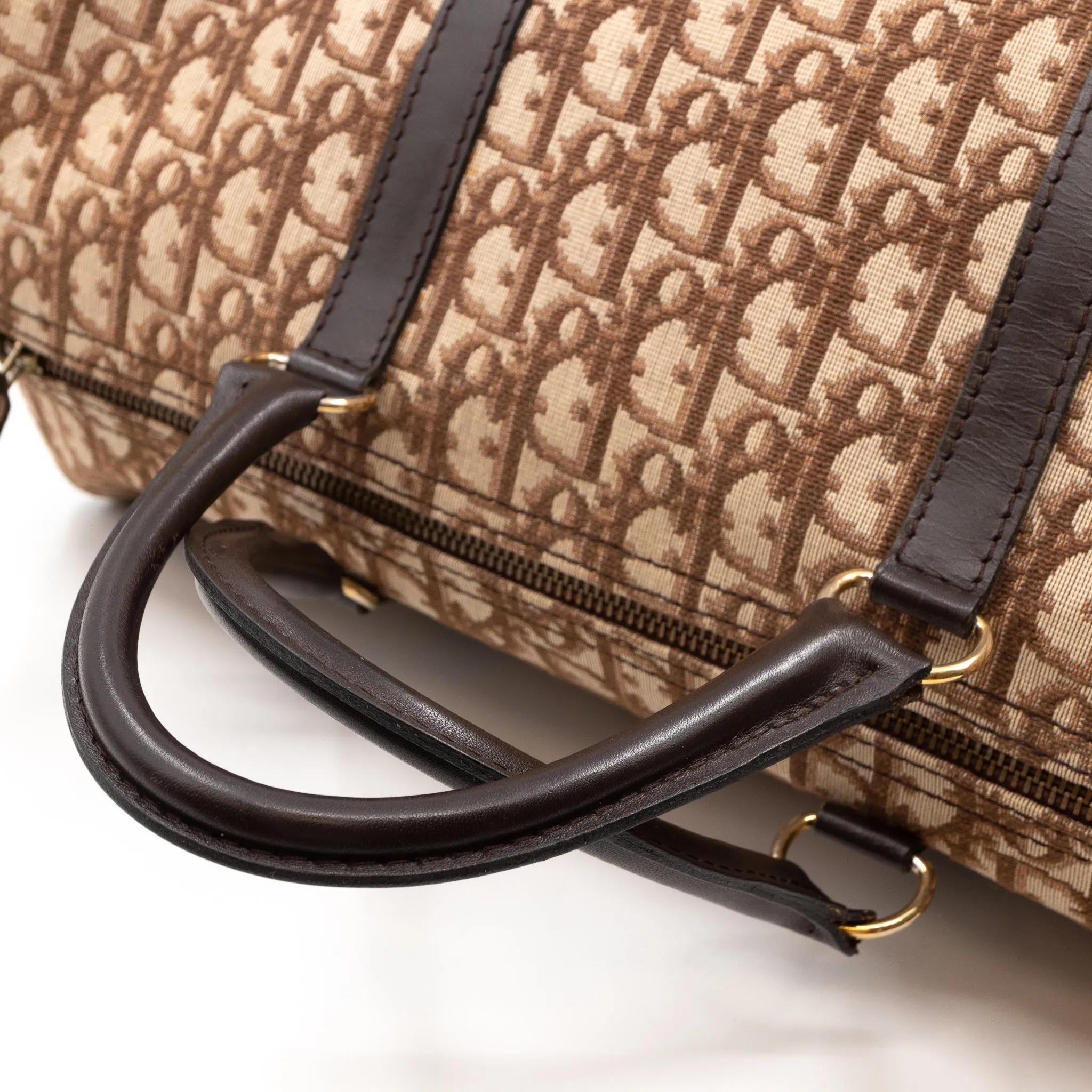 Trotter Duffle Bag Trendy Inspired Dior Oblique Brown