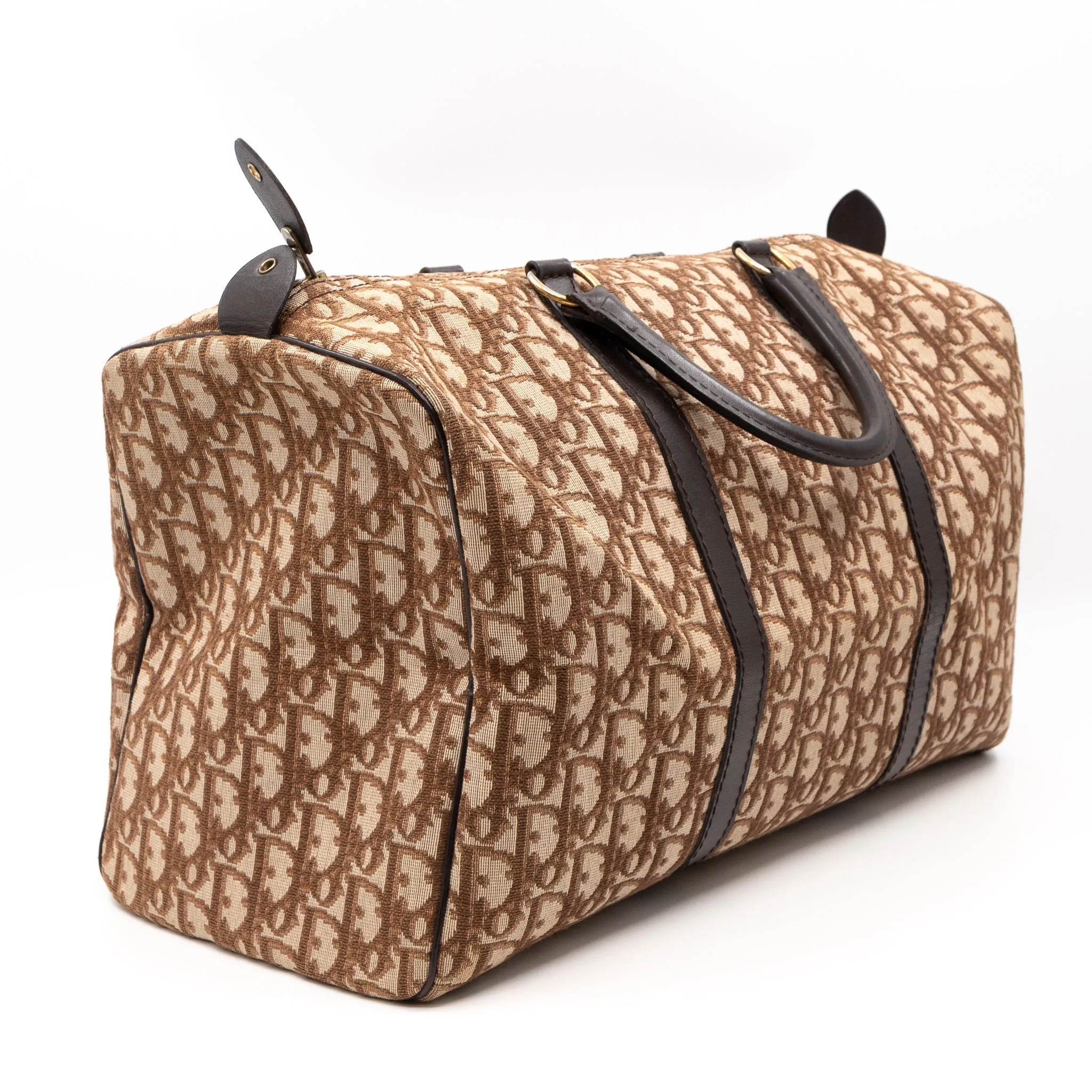 Trotter Duffle Bag Trendy Inspired Dior Oblique Brown