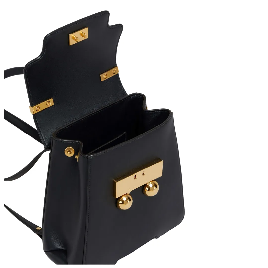 Trunkaroo Backpack - Black Leather