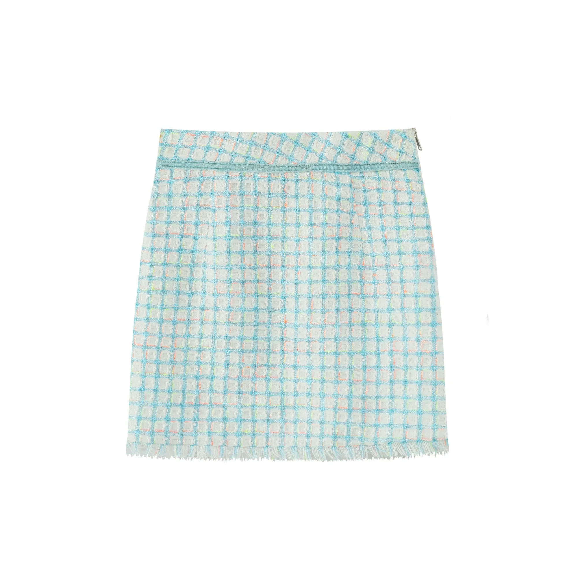 Tweed Check Mini Skirt