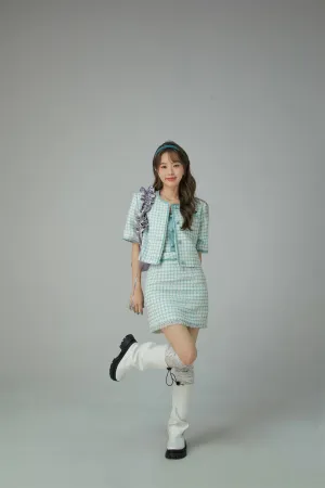 Tweed Check Mini Skirt