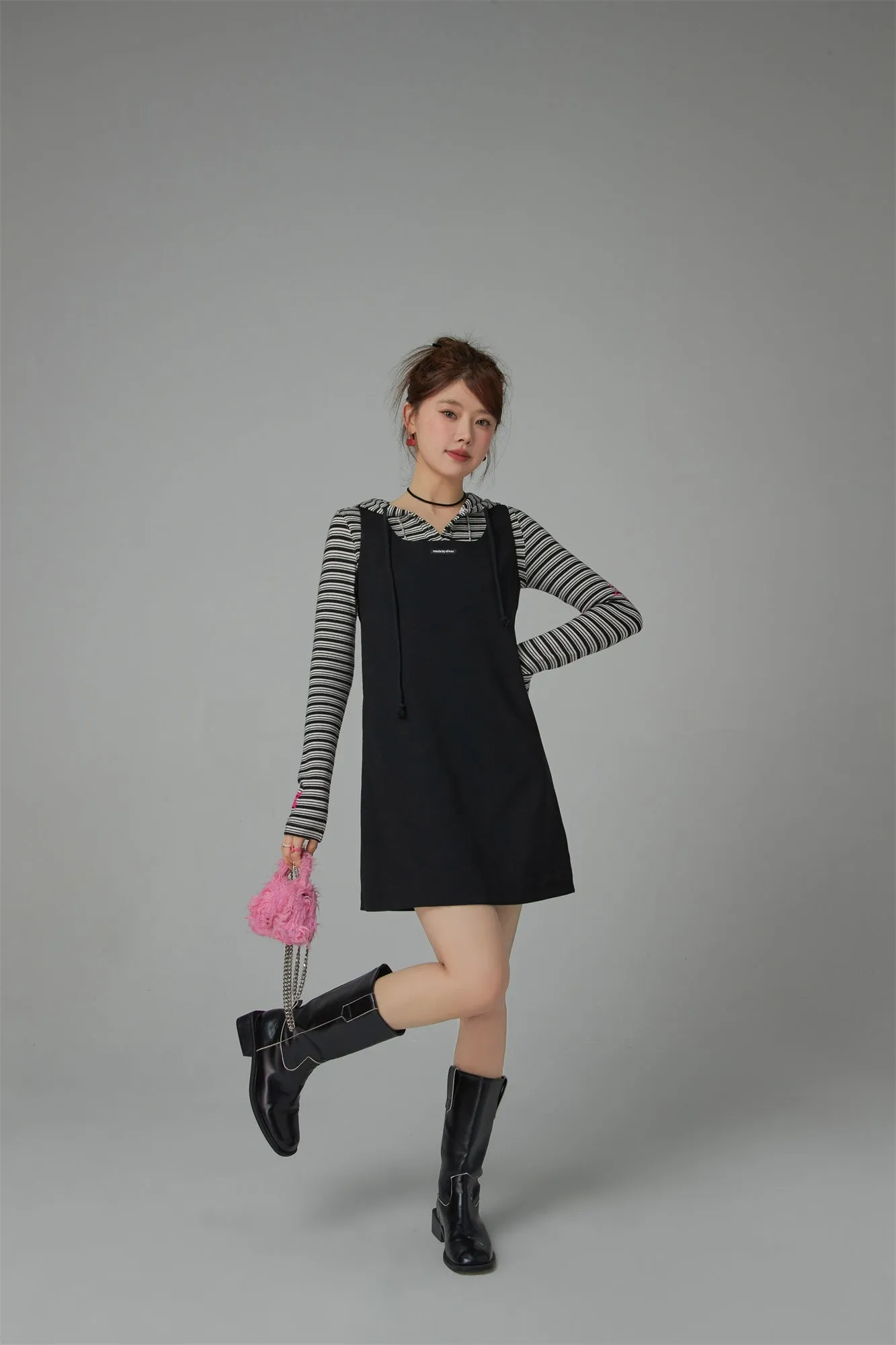 U-Neck Mini Dress