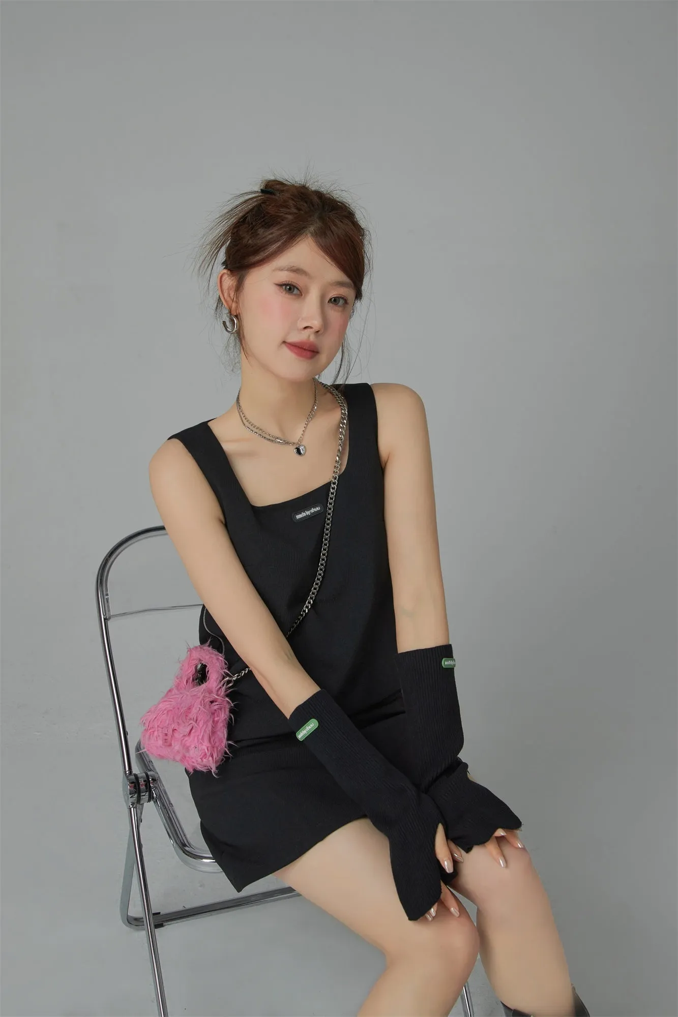 U-Neck Mini Dress