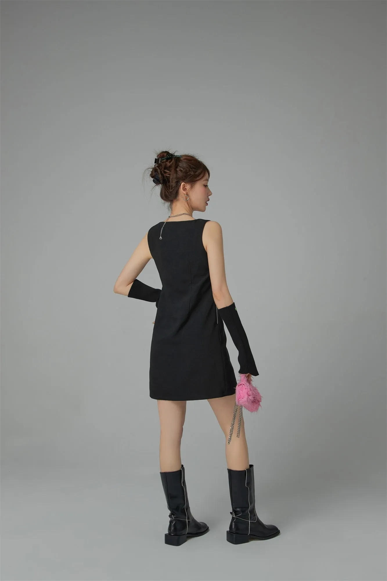U-Neck Mini Dress