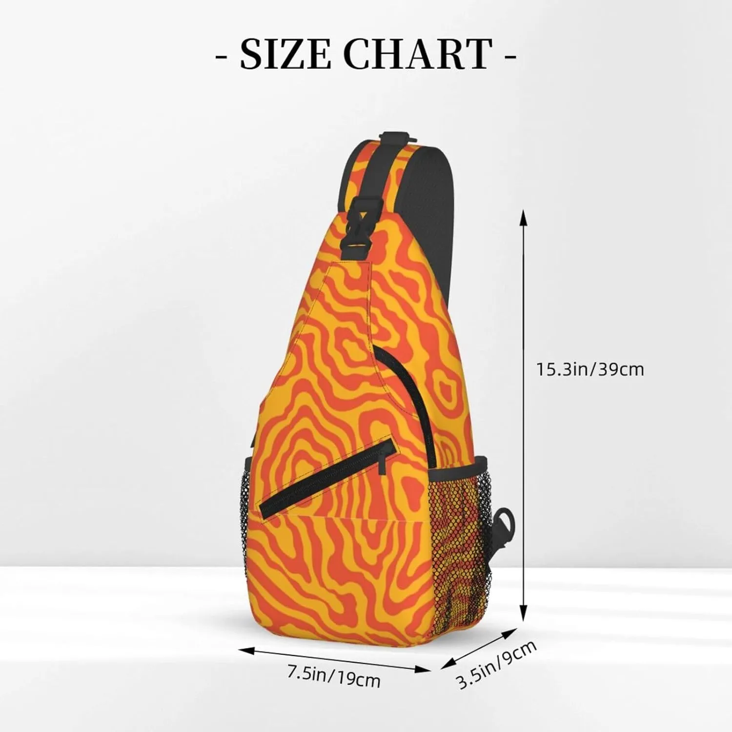 Unisex Sling Bag 80s 90s Geometry Shoulder Backpack Funny Chest Bags Casual Daypack For Travel Hiking Outdoor Sports