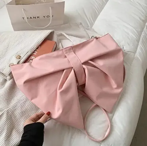 Uniwim Cute Lolita Canvas Bag Girls Bow Design Japanese Diagonal Single Shoulder Bag Large Capacity Bow Kawaii Red Pink Black Lo Bags