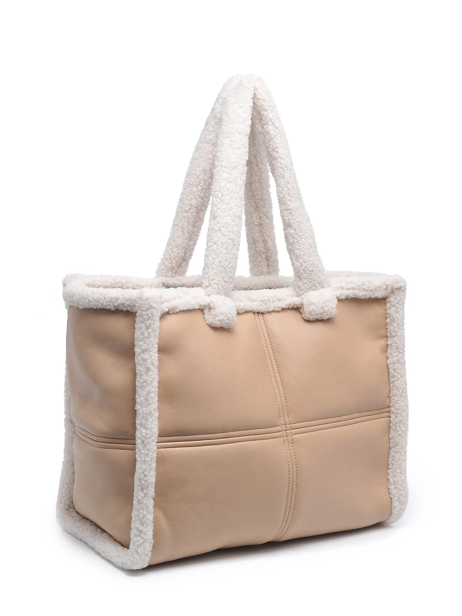 Urban Expressions Faux Shearling Trim Tote Bag - Brands We Love