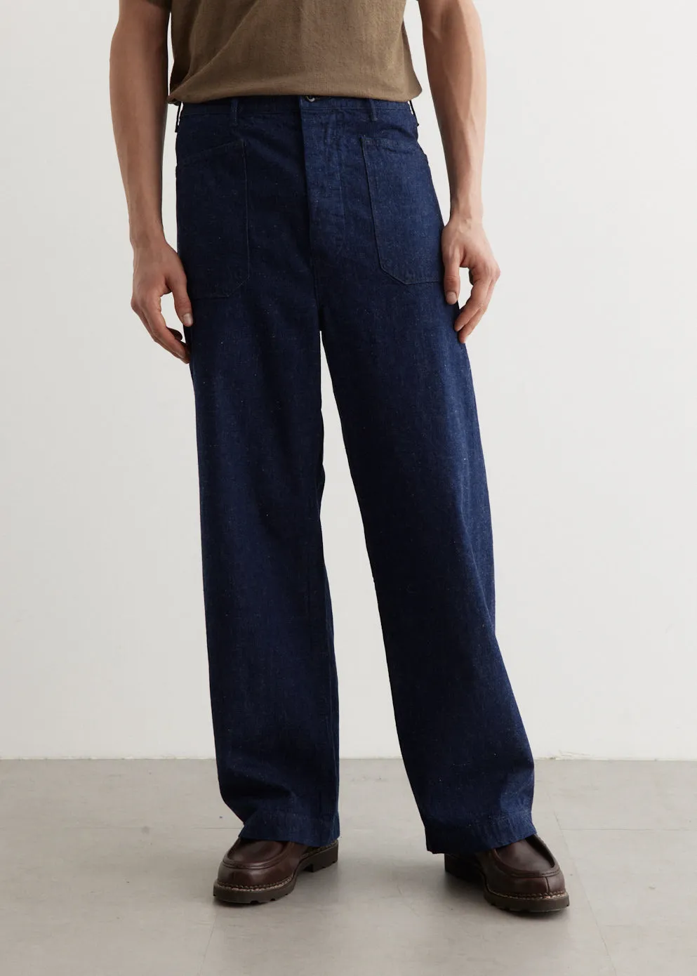 US Navy Side Seamless Denim Pants