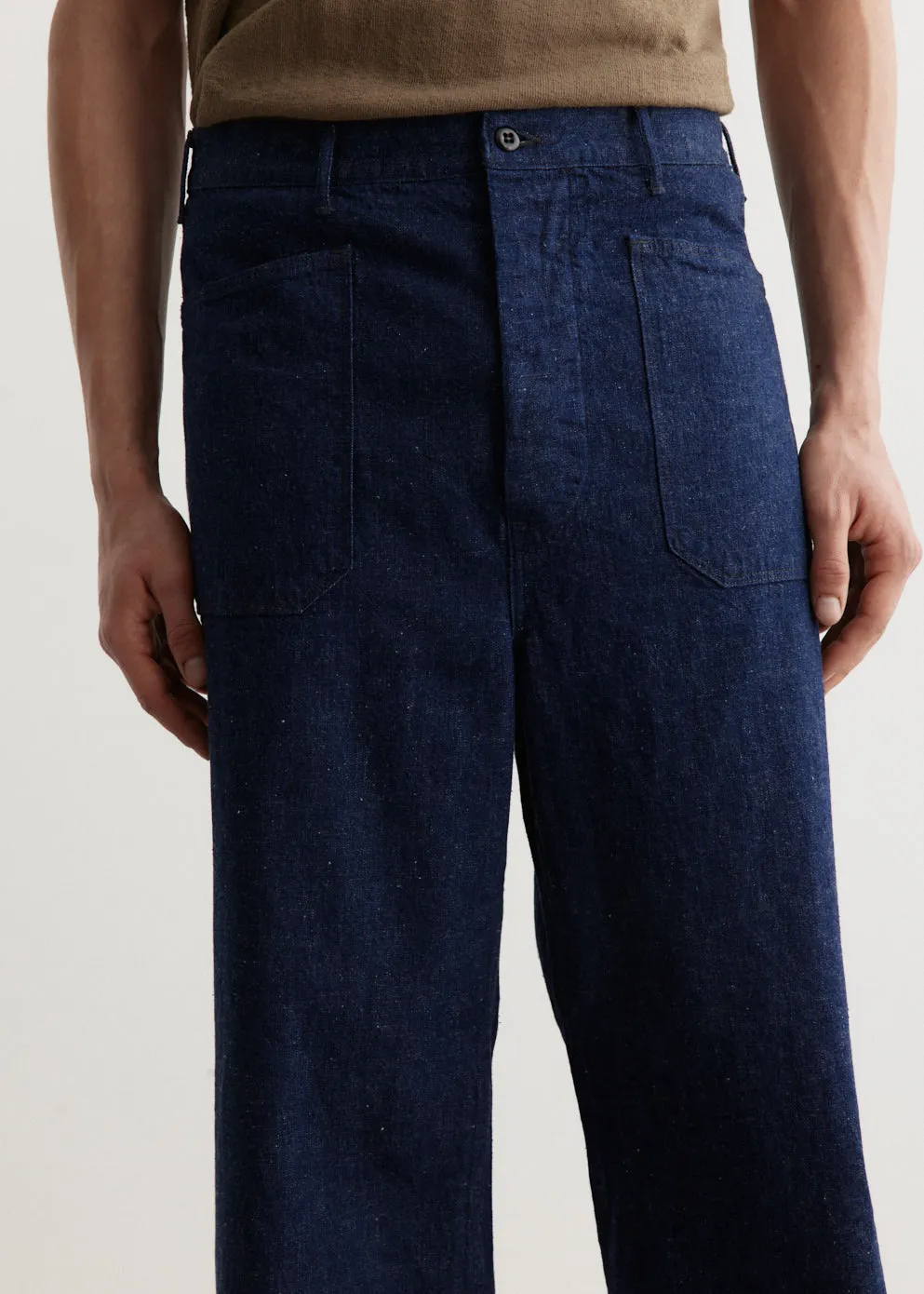 US Navy Side Seamless Denim Pants