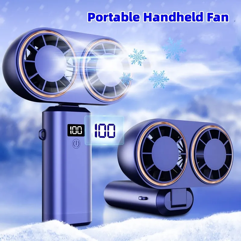 USB Handheld Mini Fan Foldable Portable Neck Hanging