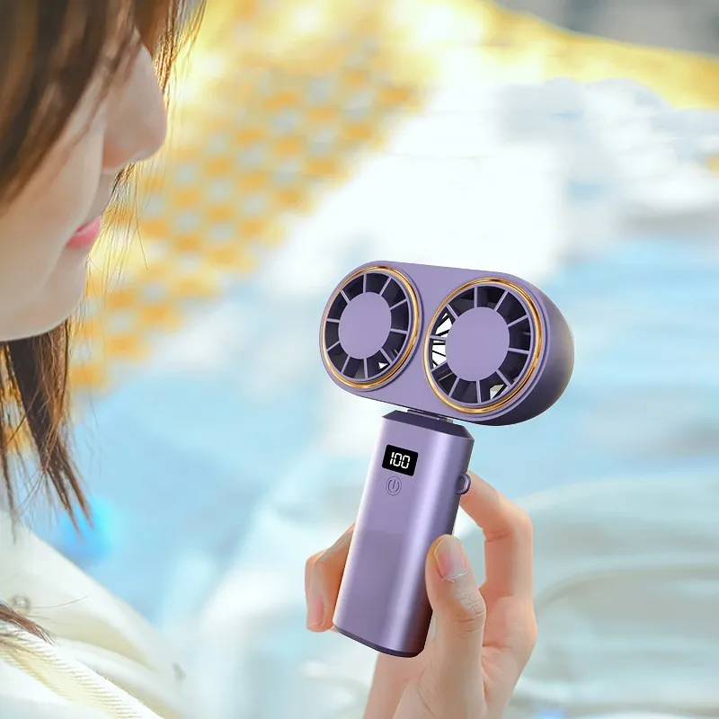 USB Handheld Mini Fan Foldable Portable Neck Hanging