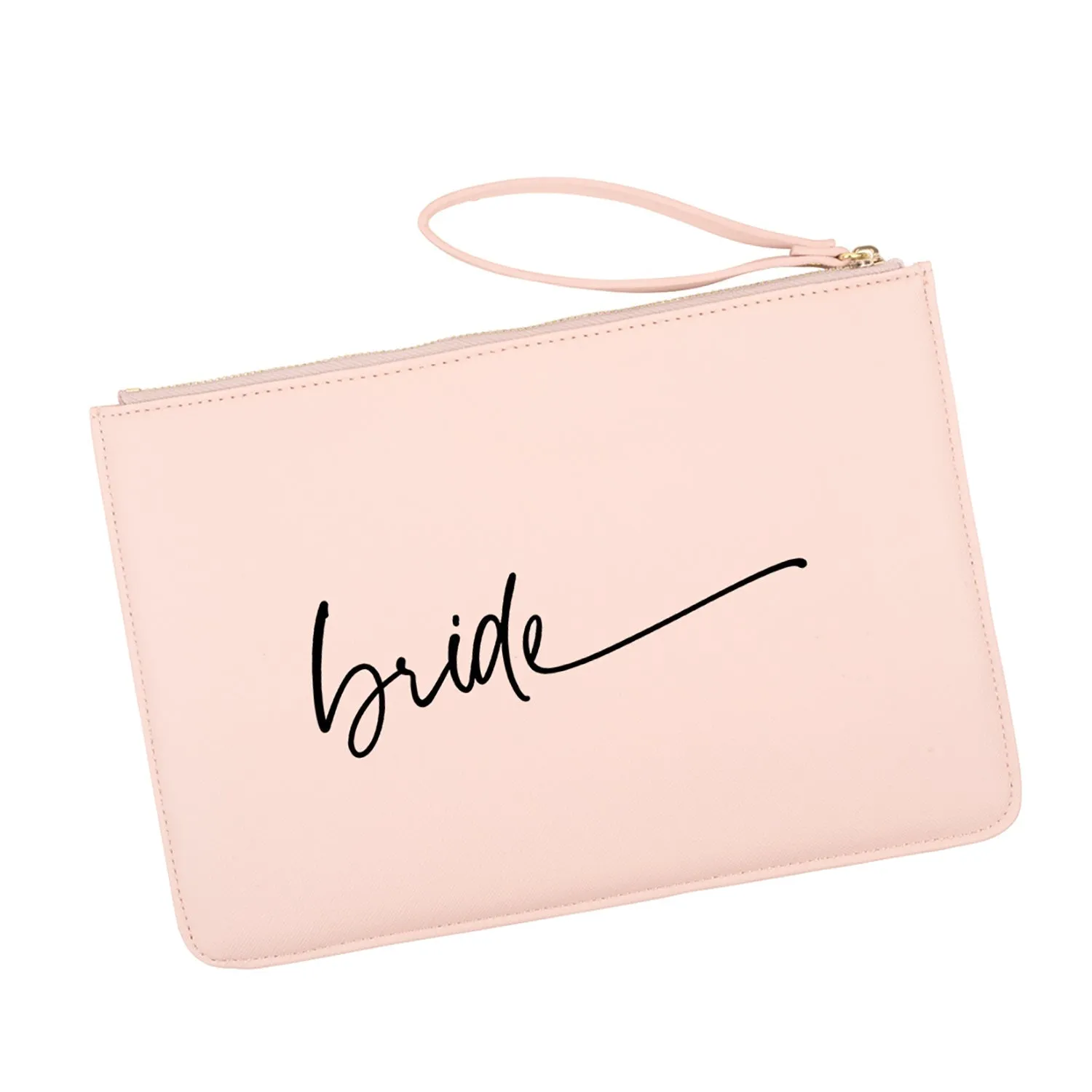 Vegan Leather Wristlet Clutch Purse Pouch Bag for Bride