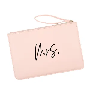 Vegan Leather Wristlet Clutch Purse Pouch Bag for Bride