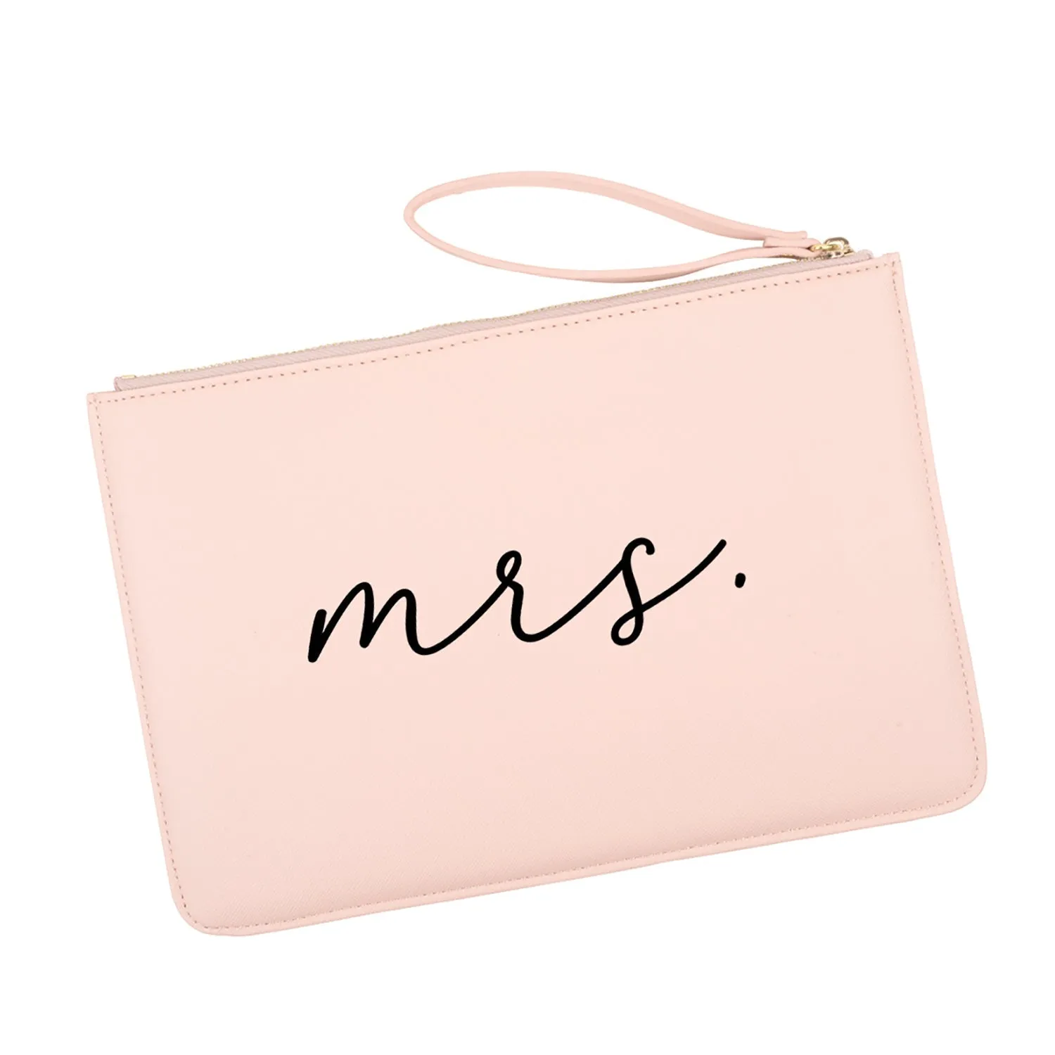 Vegan Leather Wristlet Clutch Purse Pouch Bag for Bride