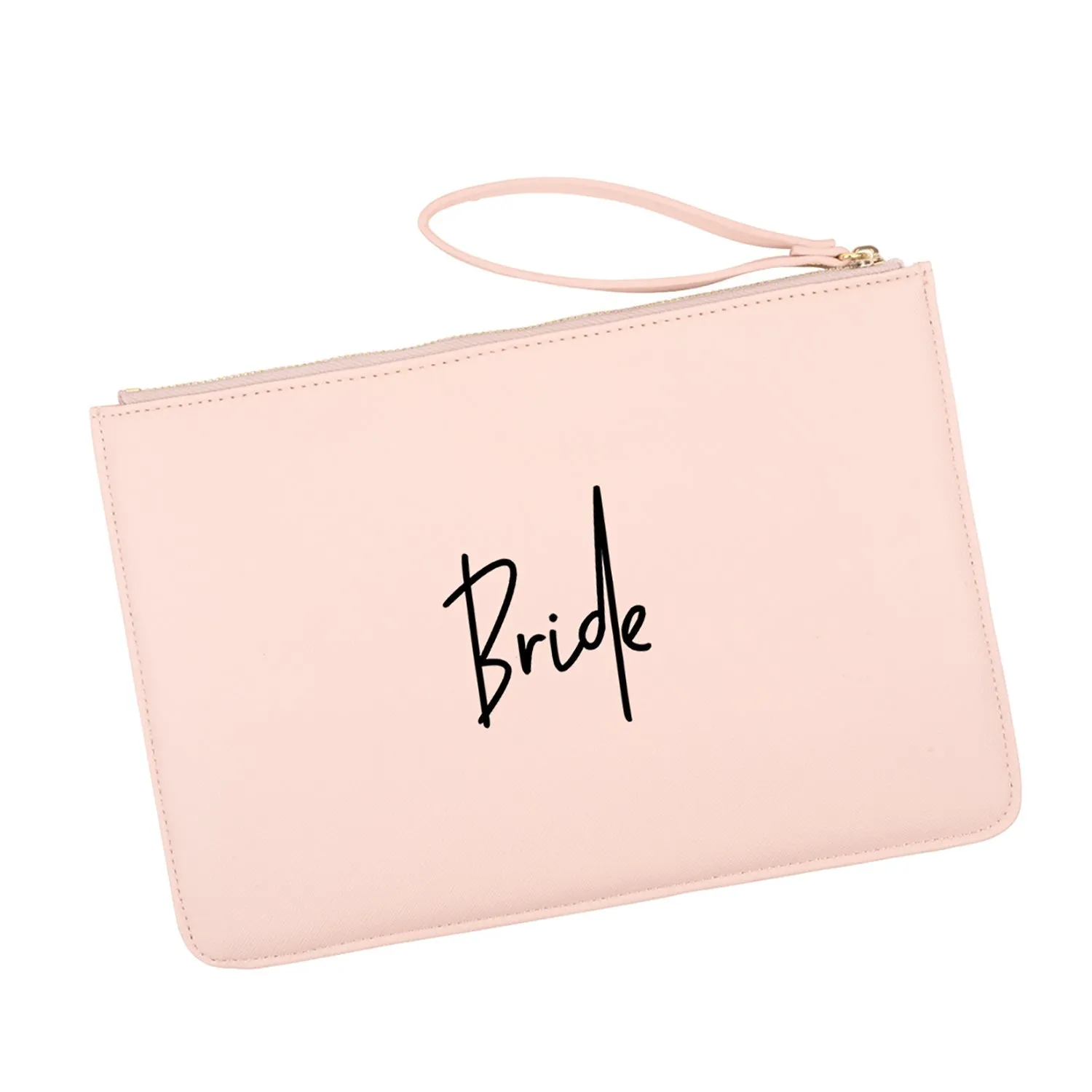 Vegan Leather Wristlet Clutch Purse Pouch Bag for Bride