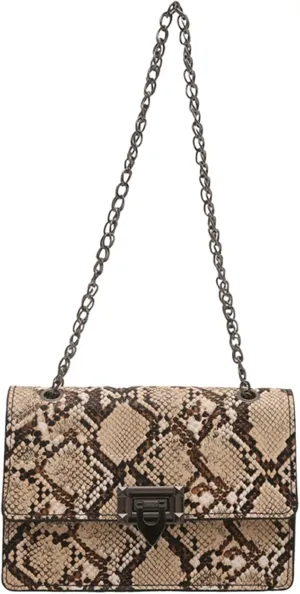 Verdusa Women's Vintage Crocodile Leather Shoulder Bag Metal Chain Underarm Handbags
