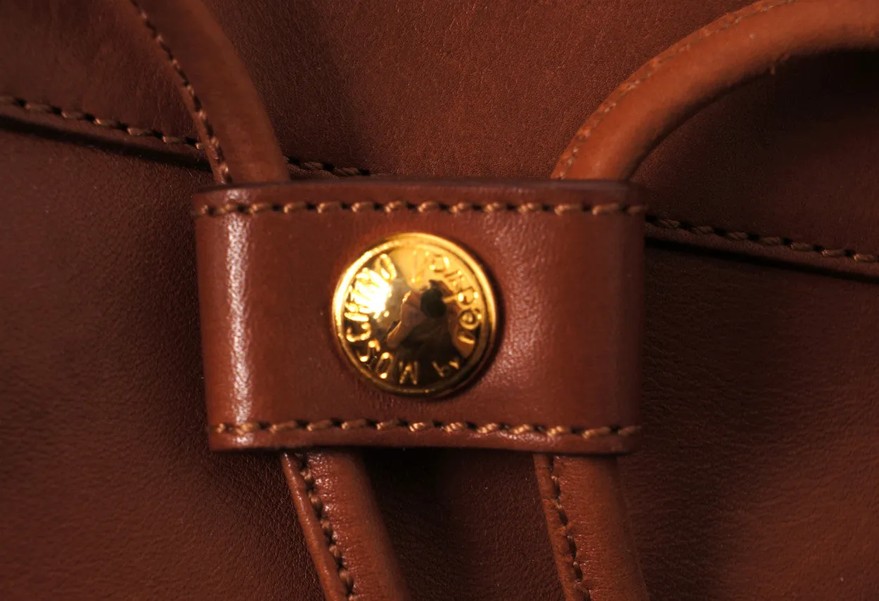 Vintage 90s Moschino Leather Shoulder Bag Purse - Redwall