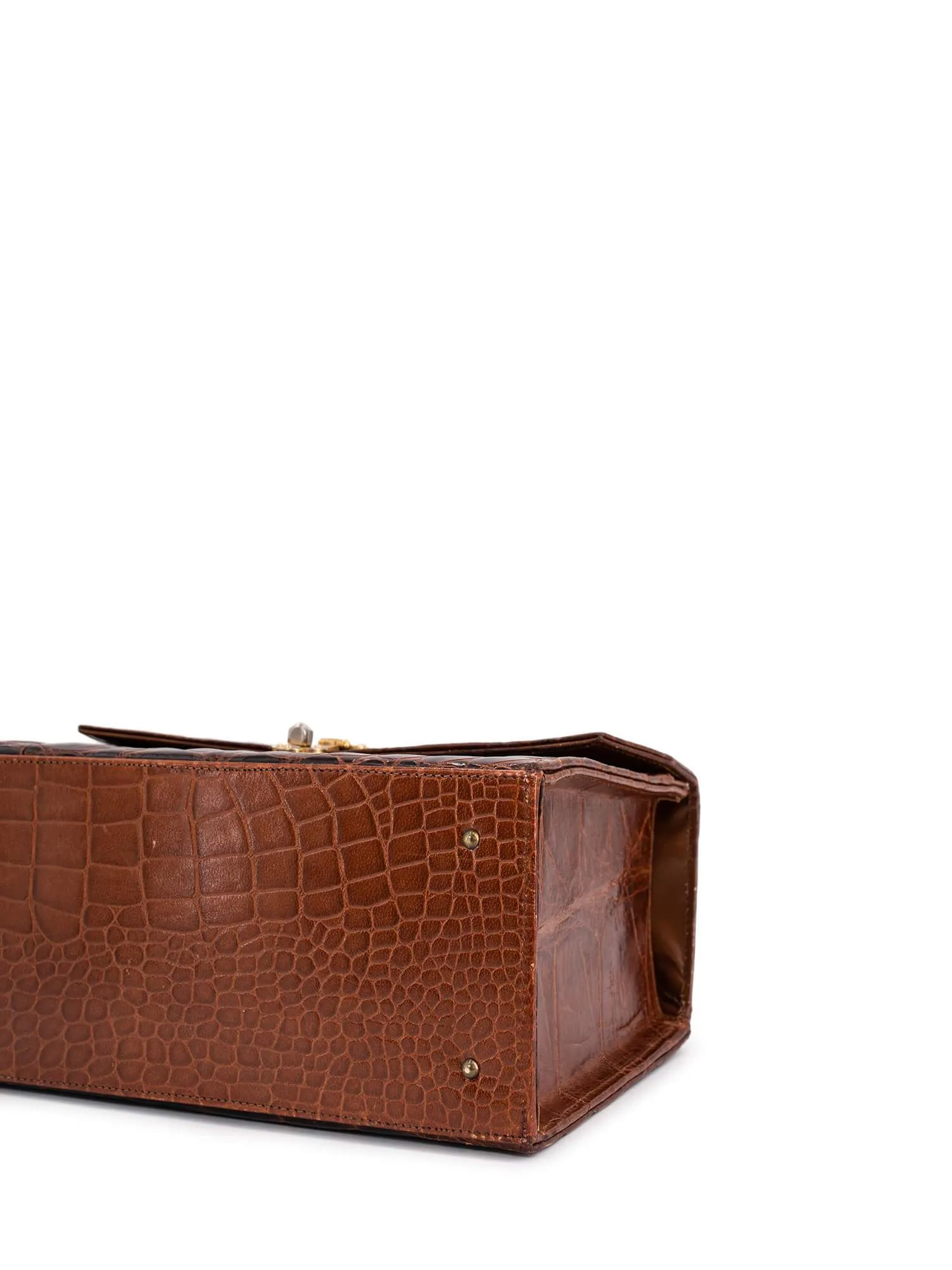 Vintage Crocodile Doctor Satchel Brown