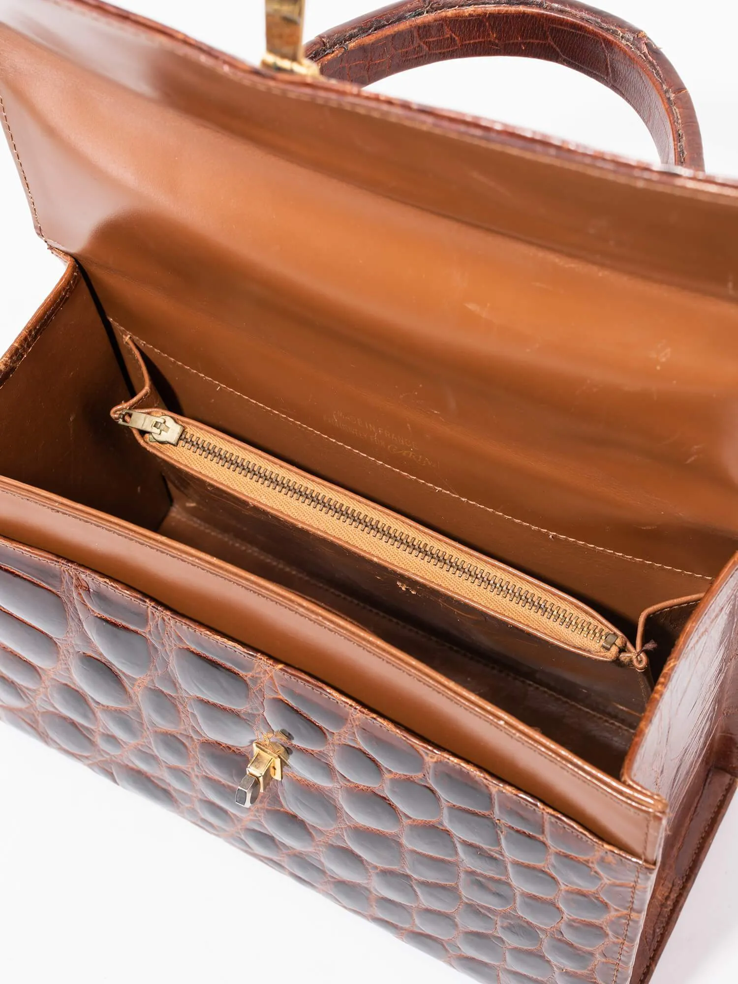 Vintage Crocodile Doctor Satchel Brown