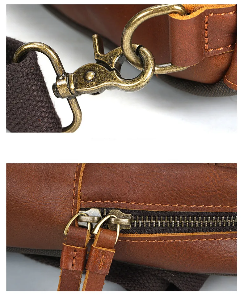 Vintage Exercising Cowhide Leather Chest Bag
