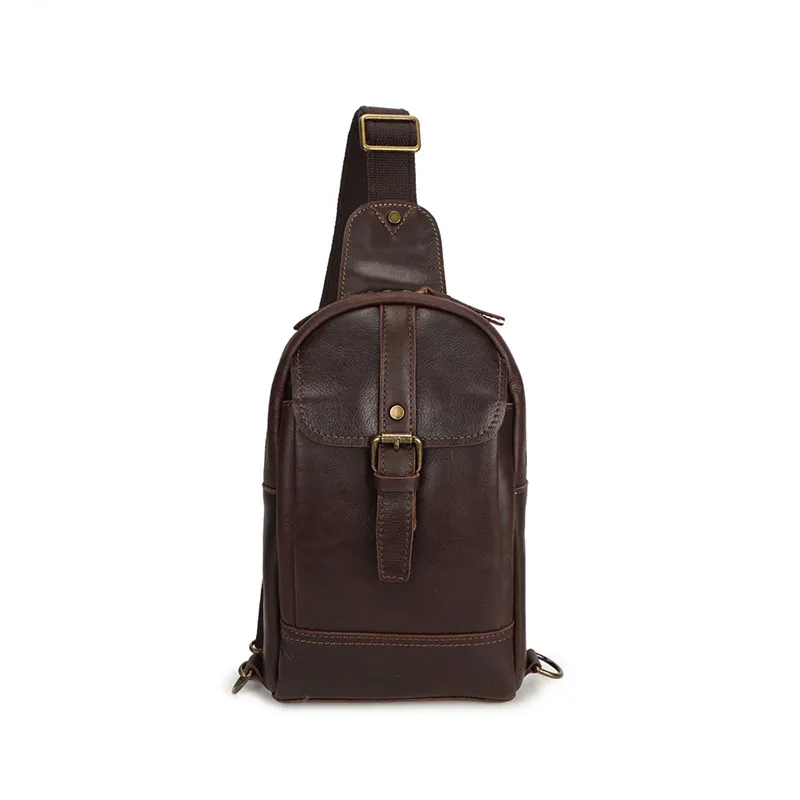 Vintage Exercising Cowhide Leather Chest Bag