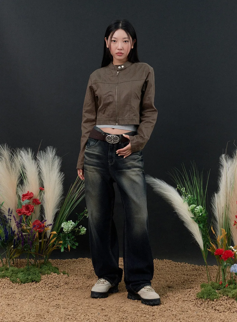 Vintage Faux Leather Belt IS306