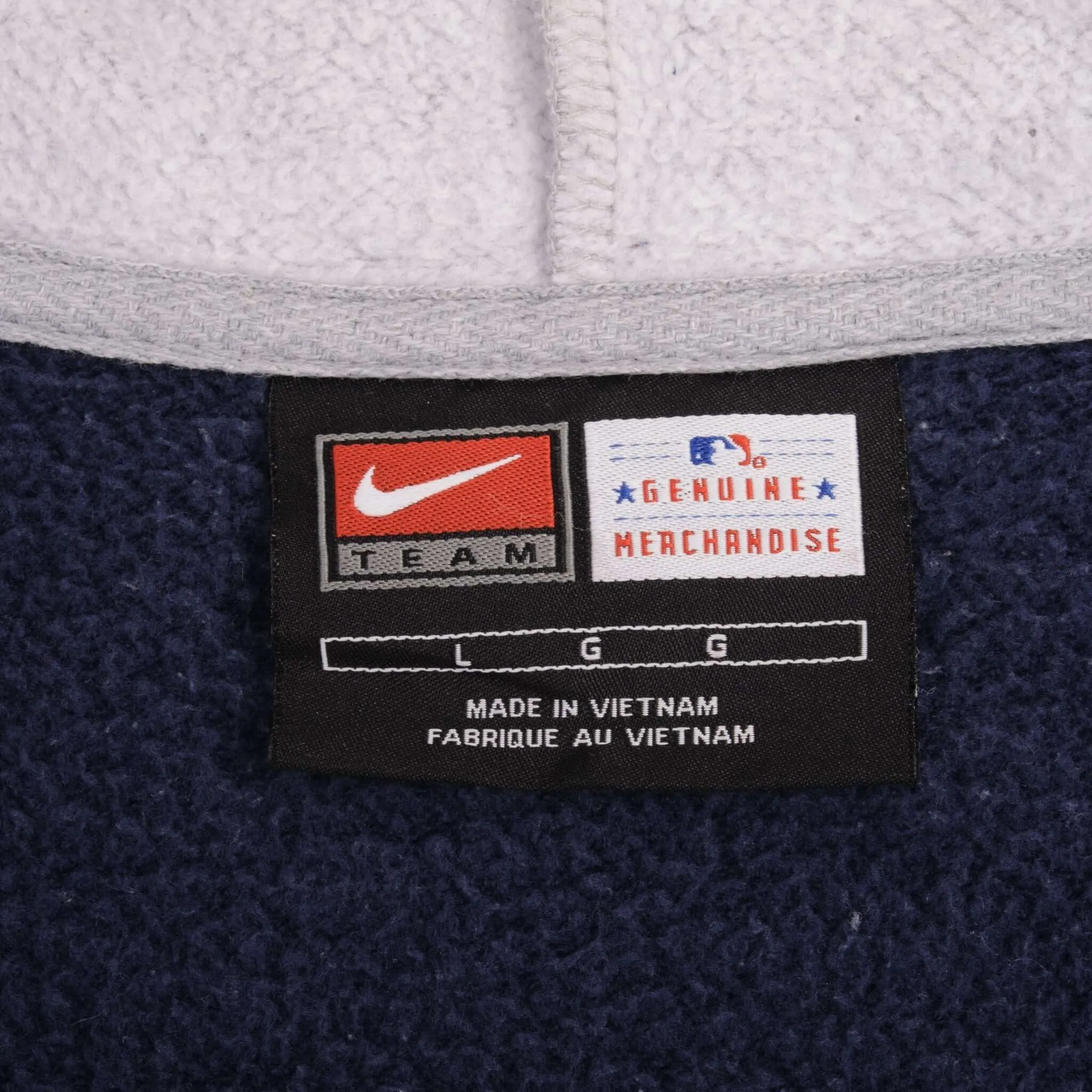 VINTAGE MLB BOSTON RED SOX FULL ZIP NIKE HOODIE SWEATSHIRT 1990S SIZE LARGE