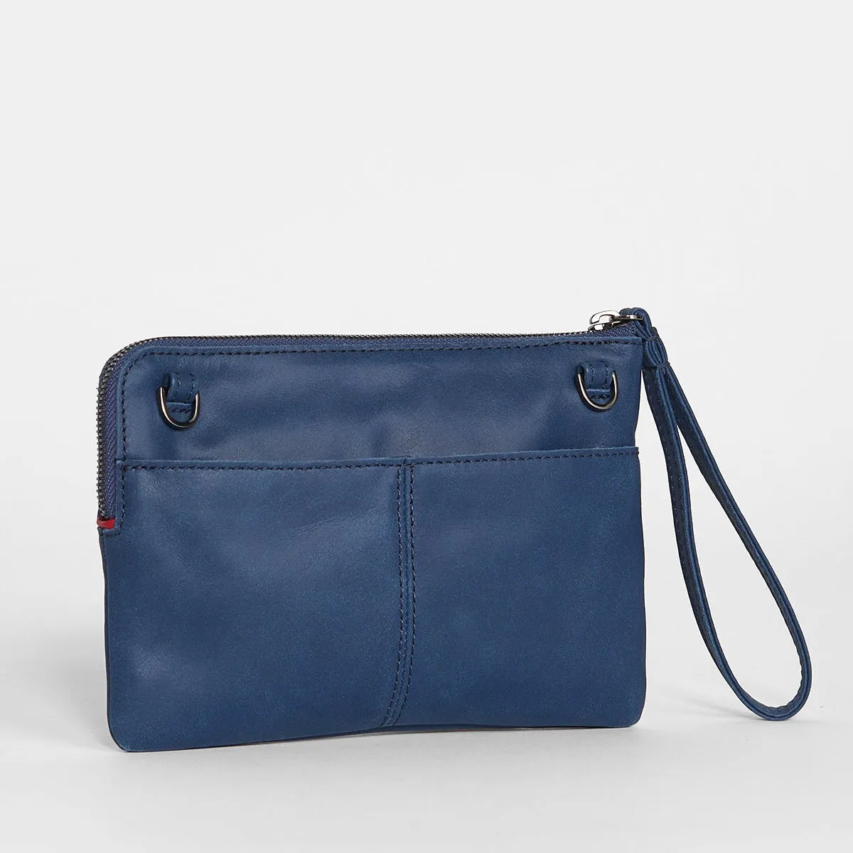 Vintage Navy And Gunmetal Small Nash Handbag