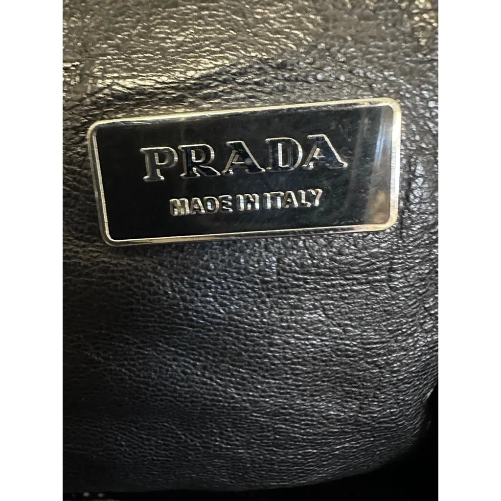Vintage Prada Leather Shoulder Flap Messenger  Bag Large 2001 W/Authenticity card