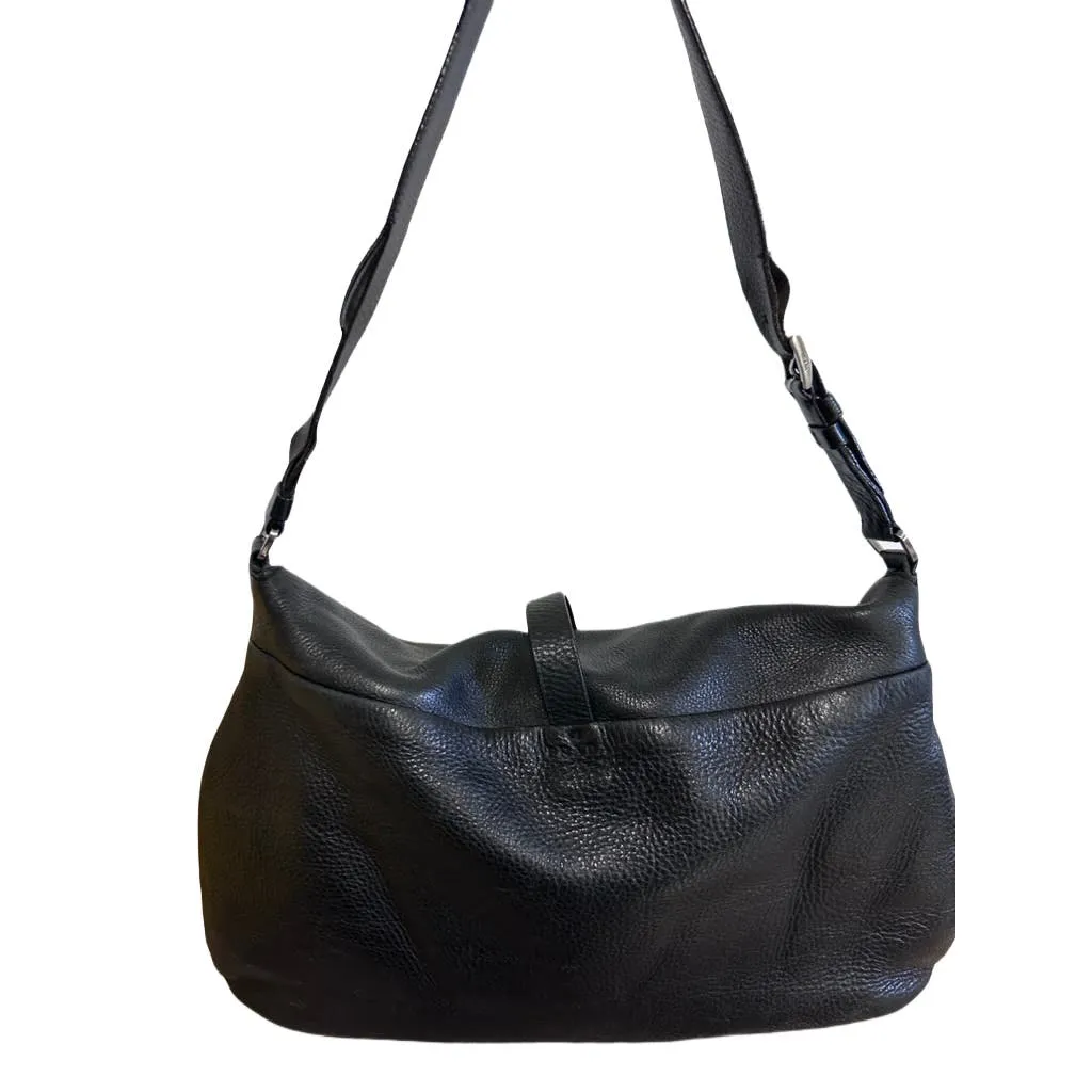 Vintage Prada Leather Shoulder Flap Messenger  Bag Large 2001 W/Authenticity card