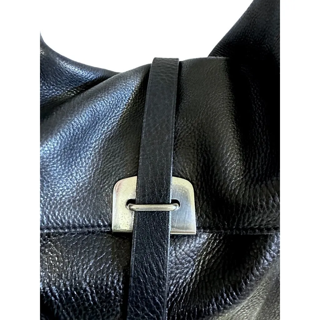 Vintage Prada Leather Shoulder Flap Messenger  Bag Large 2001 W/Authenticity card