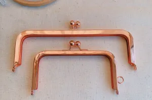Vintage Rose Gold Bag Purse Frame Two Sizes 18cmx6.5cm /12cmx6.5cm