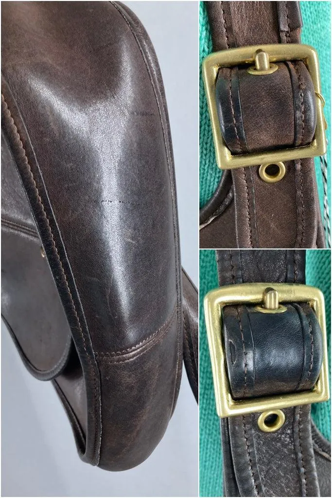 Vintage SUPER RARE Coach Crescent Saddle Bag