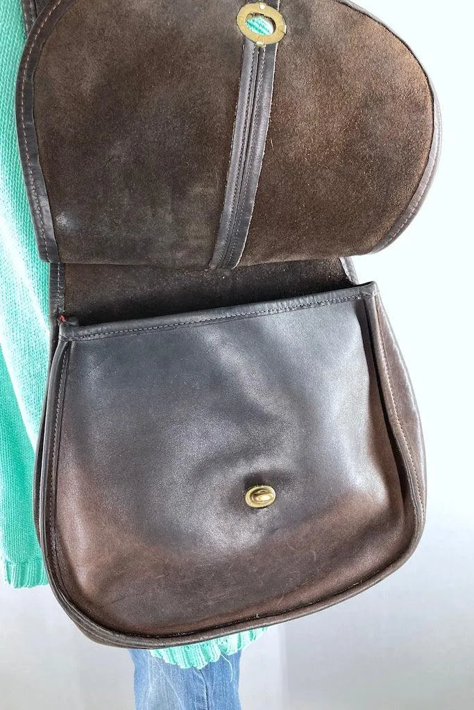 Vintage SUPER RARE Coach Crescent Saddle Bag