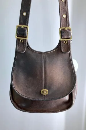 Vintage SUPER RARE Coach Crescent Saddle Bag