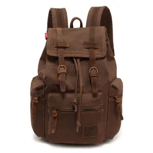 Vintage Travel Canvas Rucksack Backpack