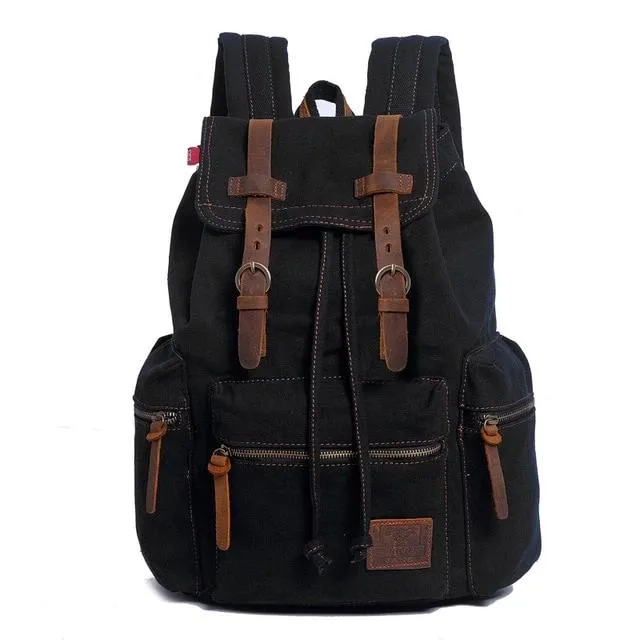 Vintage Travel Canvas Rucksack Backpack
