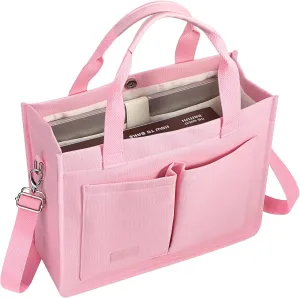 Voova Large Canvas Tote Bag for Women, Womens Laptop Work Bags Crossbody Purse Handbag Shoulder Travel Messenger Totes