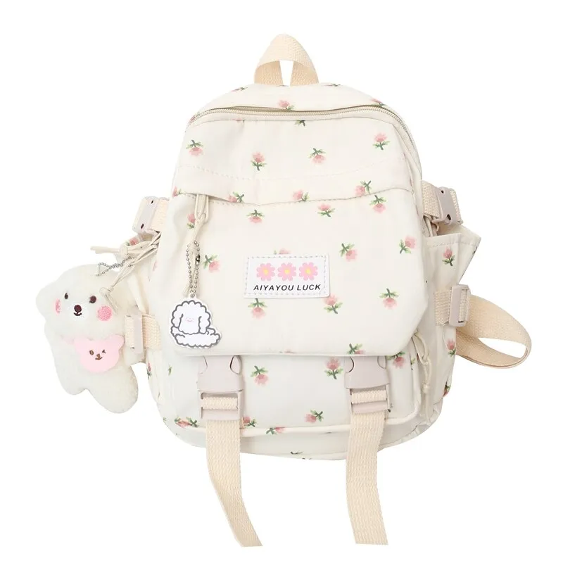 Vvsha  Small Women's Backpack Girl Schoolbag Fashion Nylon Travel Backpack Girls' Harajuku Style Casual Schoolbag Mini Backpack Mochila