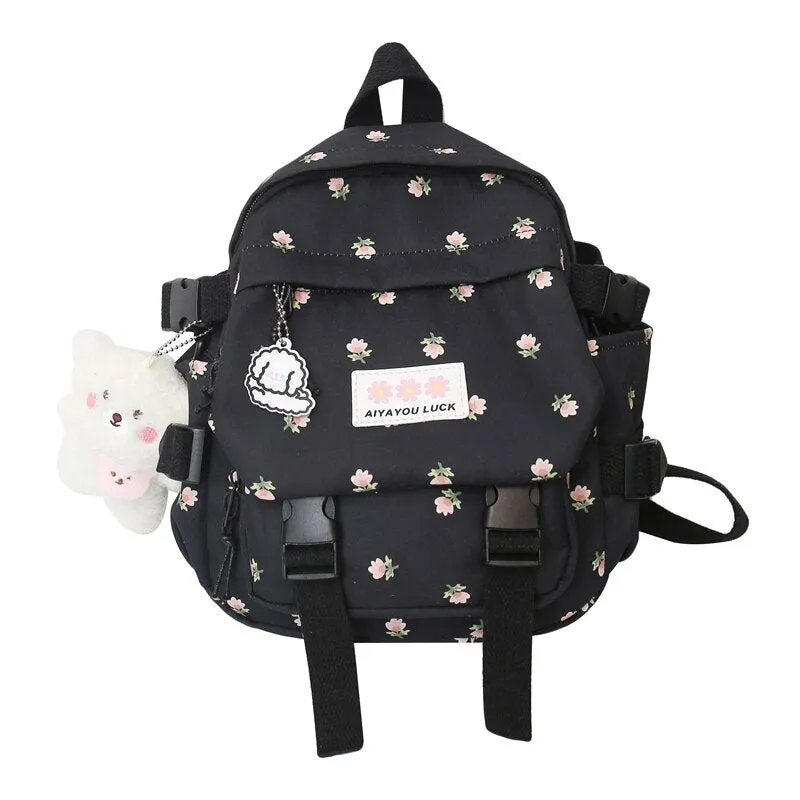 Vvsha  Small Women's Backpack Girl Schoolbag Fashion Nylon Travel Backpack Girls' Harajuku Style Casual Schoolbag Mini Backpack Mochila