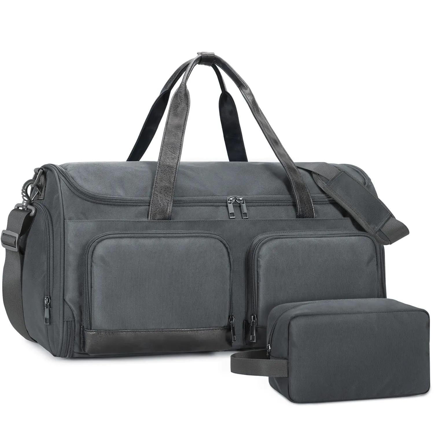 WANDF Convertible Garment Bag with Toiletry Bag for Travel
