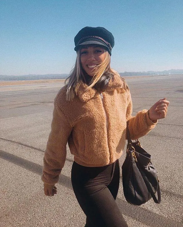 Warm Teddy Bear Fleece Zip Up Jacket Oversized Outdoor Coat