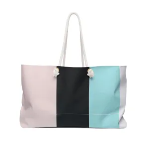 Weekender Tote Bag for Work/school/travel - Pastel Colorblock S2