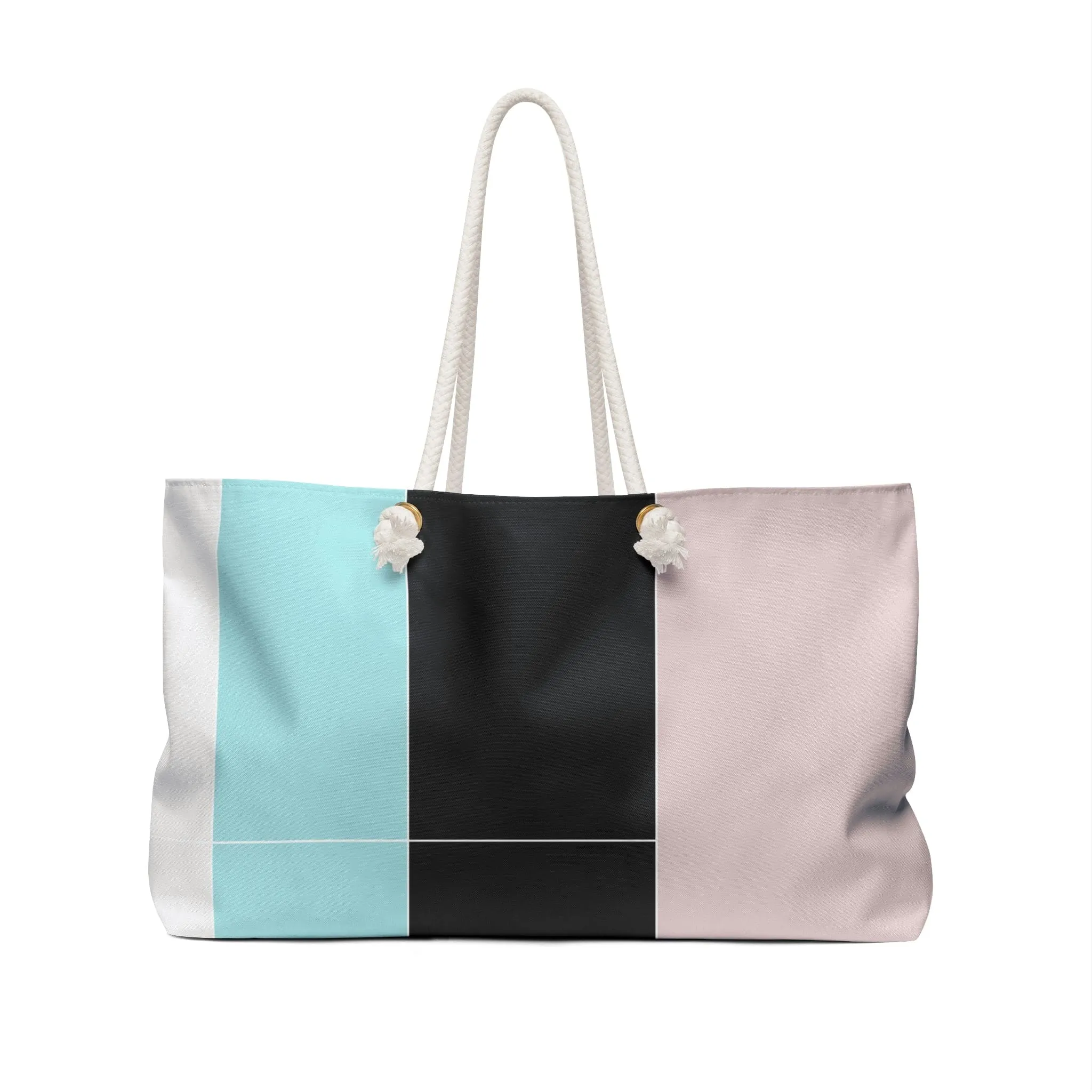 Weekender Tote Bag for Work/school/travel - Pastel Colorblock S2