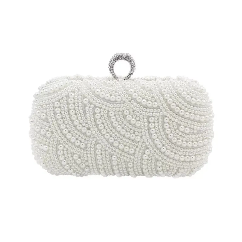 White Pearl Wedding Purse