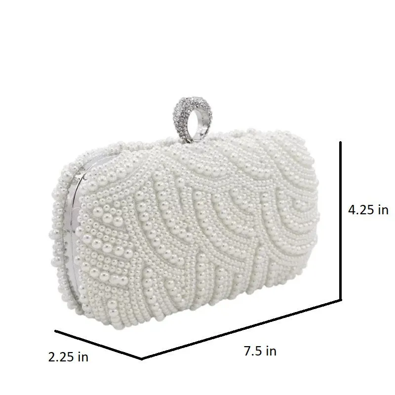 White Pearl Wedding Purse