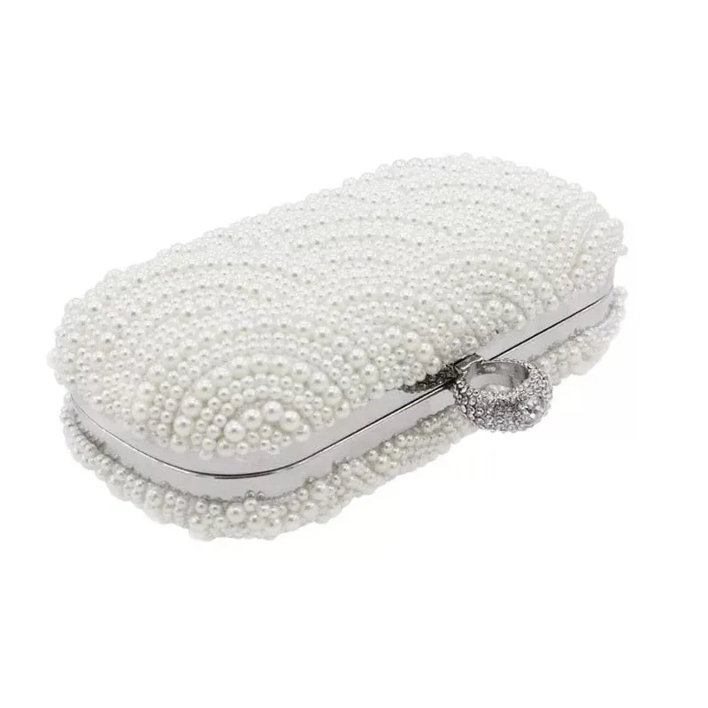 White Pearl Wedding Purse